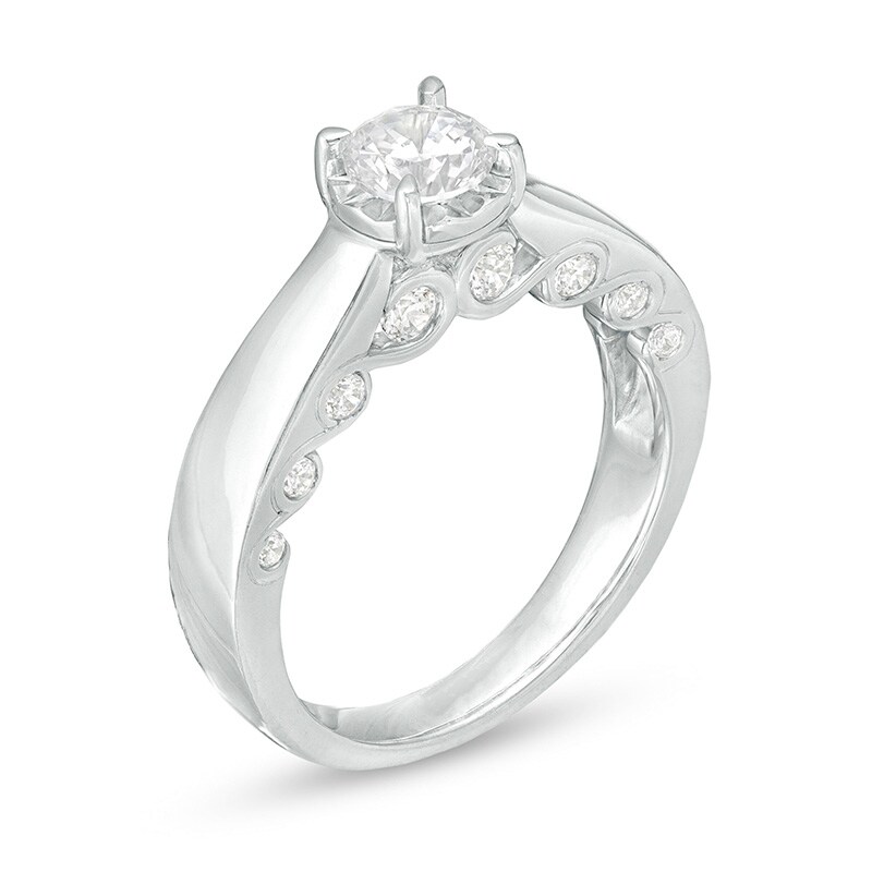 Main Image 3 of Previously Owned - 1 CT. T.W. Diamond Solitaire Engagement Ring in 10K White Gold (I/I3)