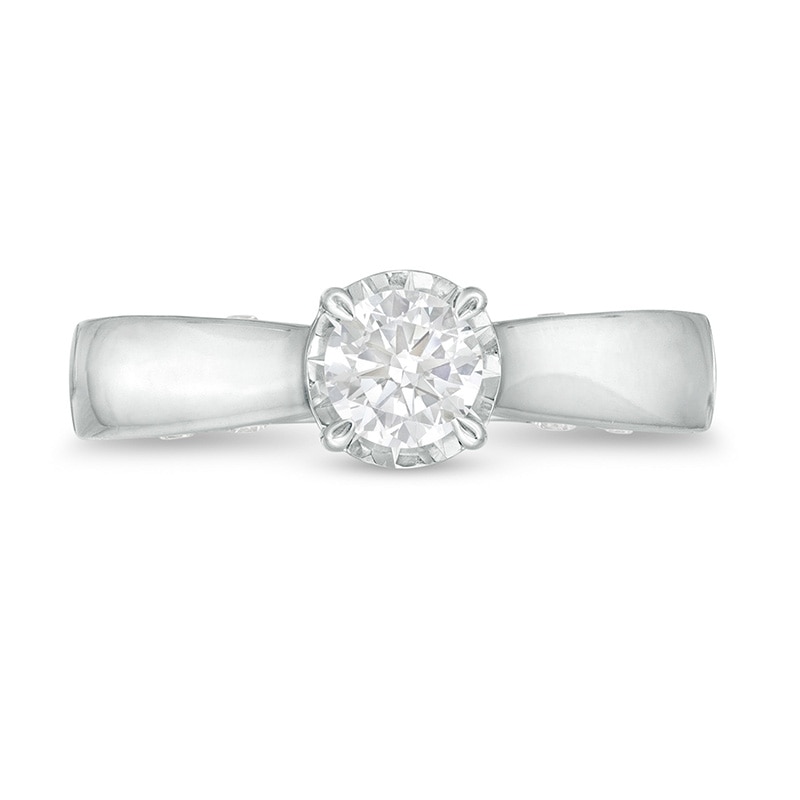 Main Image 4 of Previously Owned - 1 CT. T.W. Diamond Solitaire Engagement Ring in 10K White Gold (I/I3)