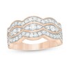 Thumbnail Image 1 of Previously Owned - 1 CT. T.W. Diamond Multi-Row Vintage-Style Anniversary Ring in 14K Rose Gold