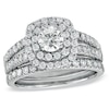 Thumbnail Image 1 of Previously Owned - 1-1/2 CT. T.W. Diamond Double Frame Bridal Set in 14K White Gold