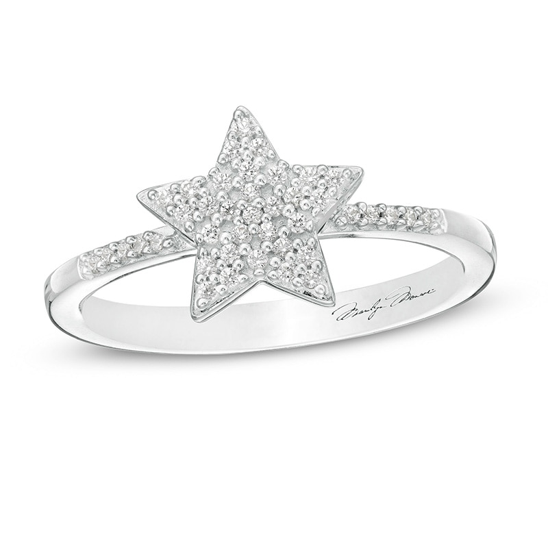 Previously Owned - Marilyn Monroe™ Collection 1/6 T. T.W. Diamond Star Ring in Sterling Silver