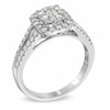 Thumbnail Image 2 of Previously Owned - 3/4 CT. T.W. Diamond Cluster Split Shank Engagement Ring in 14K White Gold