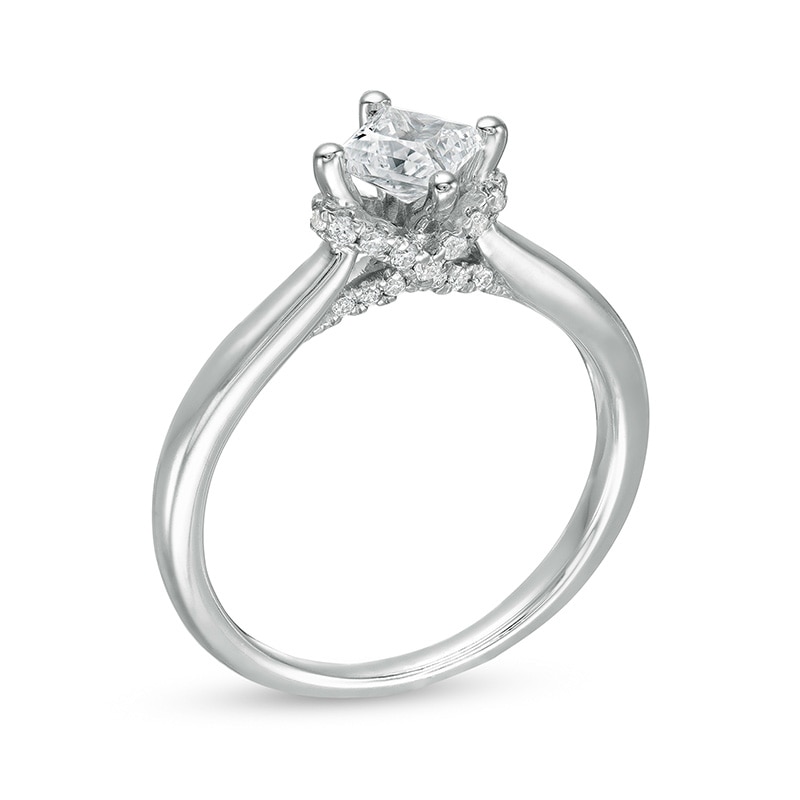 Previously Owned - 5/8 CT. T.W. Princess-Cut Diamond Engagement Ring in 14K White Gold (I/I2)