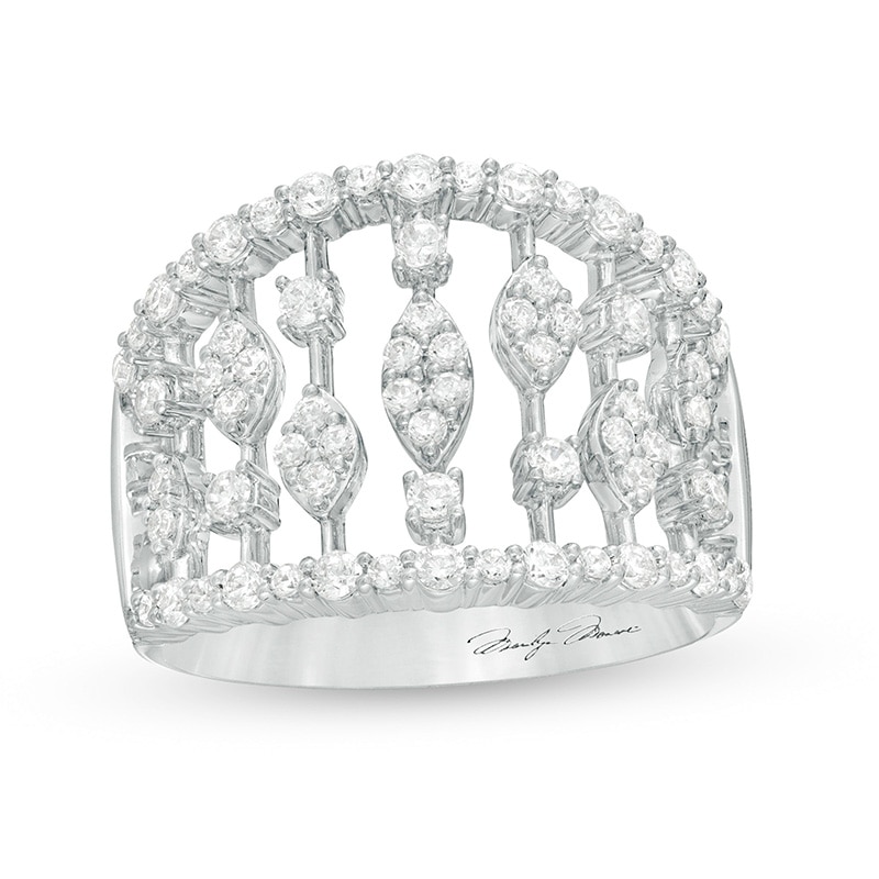 Previously Owned - Marilyn Monroe™ Collection 1 CT. T.W. Diamond Art Deco Ring in 10K White Gold