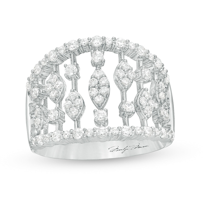 Main Image 1 of Previously Owned - Marilyn Monroe™ Collection 1 CT. T.W. Diamond Art Deco Ring in 10K White Gold