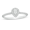 Thumbnail Image 1 of Previously Owned - Cherished Promise Collection™ 1/3 CT. T.W. Pear-Shaped Diamond Frame Promise Ring in 10K White Gold