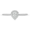 Thumbnail Image 4 of Previously Owned - Cherished Promise Collection™ 1/3 CT. T.W. Pear-Shaped Diamond Frame Promise Ring in 10K White Gold