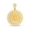 Thumbnail Image 1 of Previously Owned - 1/6 CT. T.W. Diamond Chain Link Double Frame Lion Head Medallion Necklace Charm in 10K Gold