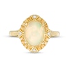 Thumbnail Image 3 of Previously Owned - Captivating Color Oval Opal, Spessartite and Diamond Accent Frame Ring in 14K Gold