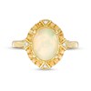 Thumbnail Image 4 of Previously Owned - Captivating Color Oval Opal, Spessartite and Diamond Accent Frame Ring in 14K Gold
