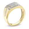 Thumbnail Image 2 of Previously Owned - 1/4 CT. T.W. Diamond Micro Cluster Square Stepped Ring in 10K Gold