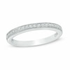 Thumbnail Image 1 of Previously Owned - 1/10 CT. T.W. Diamond Milgrain Wedding Band in 14K White Gold