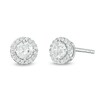 Thumbnail Image 1 of Previously Owned - 1/2 CT. T.W. Diamond Frame Stud Earrings in 14K White Gold