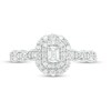 Thumbnail Image 4 of Previously Owned - 3/8 CT. T.W. Emerald-Cut Diamond Art Deco Vintage-Style Engagement Ring in 10K White Gold