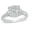 Thumbnail Image 1 of Previously Owned - 1 CT. T.W. Diamond Cluster Engagement Ring in 14K White Gold