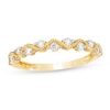 Thumbnail Image 1 of Previously Owned - 1/4 CT. T.W. Diamond Wave Vintage-Style Anniversary Band in 10K Gold