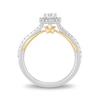 Thumbnail Image 4 of Previously Owned - Enchanted Disney Tinker Bell 3/4 CT. T.W. Diamond Hexagon Frame Engagement Ring in 14K Two-Tone Gold