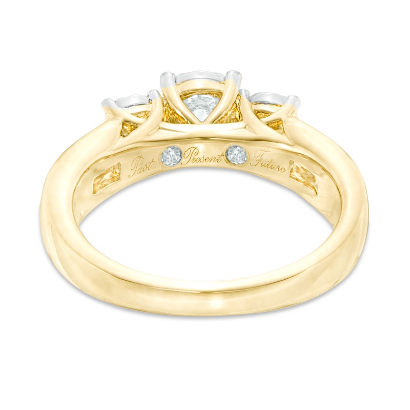 Main Image 3 of Previously Owned - 1 CT. T.W. Diamond Past Present Future® Miracle Engagement Ring in 10K Gold
