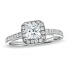 Thumbnail Image 0 of Previously Owned - 3/4 CT. T.W. Princess-Cut Diamond Framed Engagement Ring in 14K White Gold