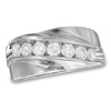 Thumbnail Image 1 of Previously Owned - 1 CT. T.W. Diamond Seven Stone Slant Wedding Band in 10K White Gold