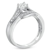 Thumbnail Image 2 of Previously Owned - 1/2 CT. T.W. Princess-Cut Diamond Bridal Set in 10K White Gold