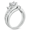 Thumbnail Image 2 of Previously Owned 1 CT. T.W. Princess-Cut Diamond Three Stone Soldered Bridal Set in 14K White Gold