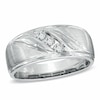 Thumbnail Image 1 of Previously Owned - 1/5 CT. T.W. Diamond Three Stone Slant Band in 10K White Gold