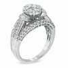 Thumbnail Image 2 of Previously Owned - 1-1/4 CT. T.W. Diamond Cluster Engagement Ring in 10K White Gold
