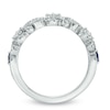 Thumbnail Image 2 of Previously Owned - Vera Wang Love Collection 1/2 CT. T.W. Diamond and Blue Sapphire Curlique Band in 14K White Gold