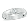 Thumbnail Image 1 of Previously Owned - Vera Wang Men's 1/6 CT. Diamond Solitaire Wedding Band in 14K White Gold