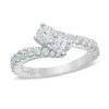 Thumbnail Image 0 of Previously Owned - Ever Us® 1 CT. T.W. Two-Stone Diamond Bypass Ring in 14K White Gold