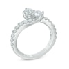 Thumbnail Image 1 of Previously Owned - Ever Us® 1 CT. T.W. Two-Stone Diamond Bypass Ring in 14K White Gold