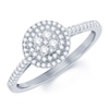 Thumbnail Image 1 of Previously Owned - 1/3 CT. T.W. Composite Diamond Double Frame Engagement Ring in 10K White Gold