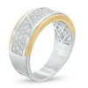 Thumbnail Image 2 of Previously Owned - Men's 1 CT. T.W. Diamond Milgrain Trimmed Band in 10K Two-Tone Gold
