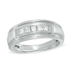 Thumbnail Image 1 of Previously Owned - 1/2 CT. T.W. Square-Cut Diamond Five Stone Band in 10K White Gold