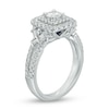Thumbnail Image 2 of Previously Owned - Vera Wang Love Collection 1 CT. T.W. Diamond Double Square Frame Engagement Ring in 14K White Gold