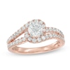 Thumbnail Image 0 of Previously Owned - 1 CT. T.W. Diamond Swirl Frame Engagement Ring in 14K Rose Gold
