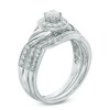 Thumbnail Image 2 of Previously Owned - 5/8 CT. T.W. Diamond Frame Twist Bridal Set in 10K White Gold