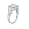 Thumbnail Image 2 of Previously Owned - 1 CT. T.W. Princess-Cut Composite Diamond Frame Engagement Ring in 10K White Gold
