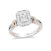 Thumbnail Image 0 of Previously Owned - Enchanted Disney Snow White 5/8 CT. T.W. Emerald-Cut Diamond Engagement Ring in 14K Two-Tone Gold