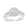 Thumbnail Image 1 of Previously Owned - 1/4 CT. T.W. Composite Diamond Frame Vintage-Style Engagement Ring in 10K White Gold