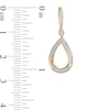 Thumbnail Image 2 of Previously Owned - 1/5 CT. T.W. Diamond Open Teardrop Dangle Earrings in 10K Gold