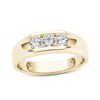 Thumbnail Image 1 of Previously Owned - Men's 1/2 CT. T.W. Diamond Three Stone Wedding Band in 14K Gold