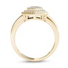 Thumbnail Image 2 of Previously Owned - 1/4 CT. T.W. Composite Diamond Heart-Shaped Rope Frame Ring in 10K Gold