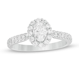 Previously Owned - Love's Destiny by Zales 1 CT. T.W. Diamond Scallop Engagement Ring in 14K White Gold (I/SI2)