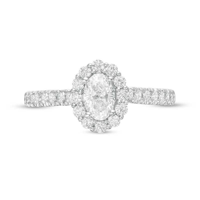 Main Image 4 of Previously Owned - Love's Destiny by Zales 1 CT. T.W. Diamond Scallop Engagement Ring in 14K White Gold (I/SI2)