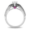 Thumbnail Image 3 of Previously Owned - Enchanted Disney Villains Evil Queen 1 CT. T.W. Oval Diamond Engagement Ring in 14K White Gold
