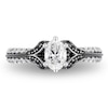 Thumbnail Image 4 of Previously Owned - Enchanted Disney Villains Evil Queen 1 CT. T.W. Oval Diamond Engagement Ring in 14K White Gold