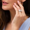 Thumbnail Image 2 of Previously Owned - 1-1/2 CT. T.W. Composite Oval Diamond Multi-Row Engagement Ring in 10K White Gold