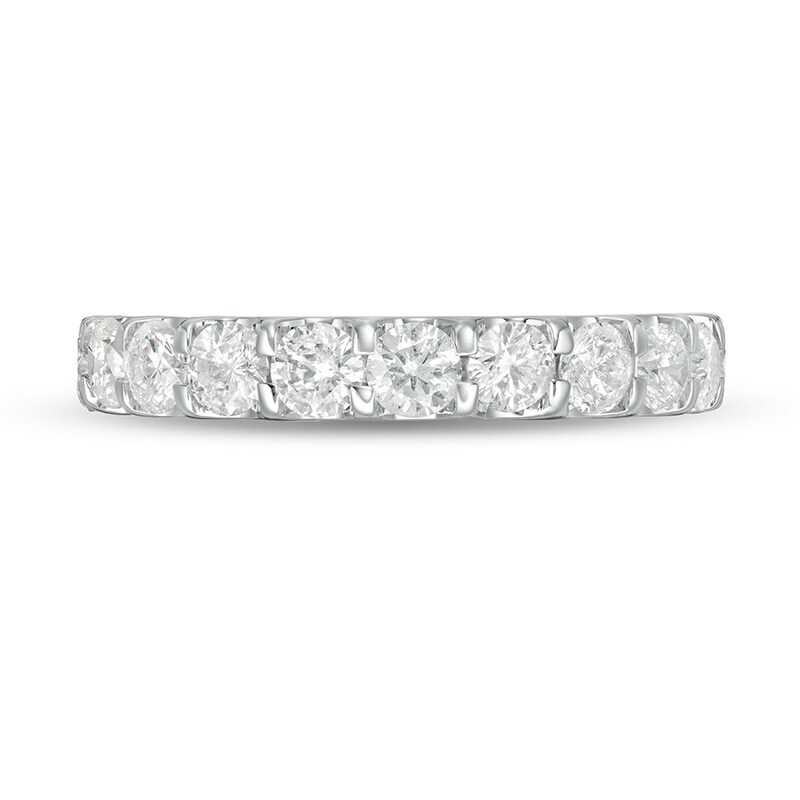 Main Image 4 of Previously Owned - 1-1/4 CT. T.W. Diamond Band in 10K White Gold
